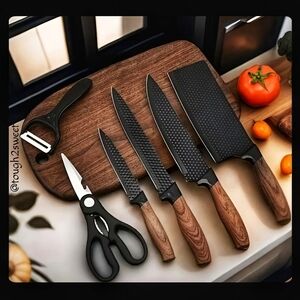🆕6 PC KITCHEN KNIFE SET, CHEF'S SPECIAL,STAINLESS STEEL CUTLERY COLLECTION